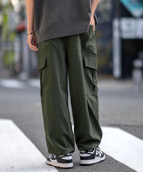 SIDEWAY STANCE(サイドウェイスタンス)の「【SIDEWAY STANCE】ポリワッシャー ワイド カーゴパンツ(カーゴパンツ・メンズ・ネイビー/カーキ/ブラック・MEDIUM/LARGE/X-LARGE/SMALL)」の18枚目の写真