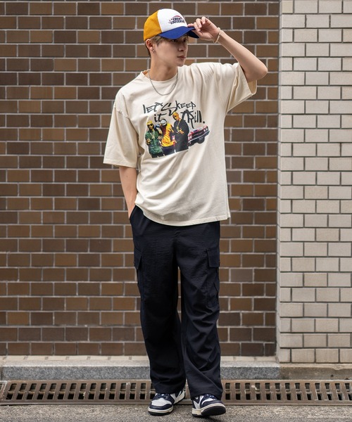 SIDEWAY STANCE(サイドウェイスタンス)の「【SIDEWAY STANCE】ポリワッシャー ワイド カーゴパンツ(カーゴパンツ・メンズ・ネイビー/カーキ/ブラック・MEDIUM/LARGE/X-LARGE/SMALL)」の12枚目の写真