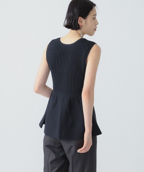 Ray BEAMS（レイビームス）の「RBS / リブ ペプラム ベスト（ベスト・レディース・ネイビー/ホワイト系その他6・ONE SIZE）」の3枚目の写真