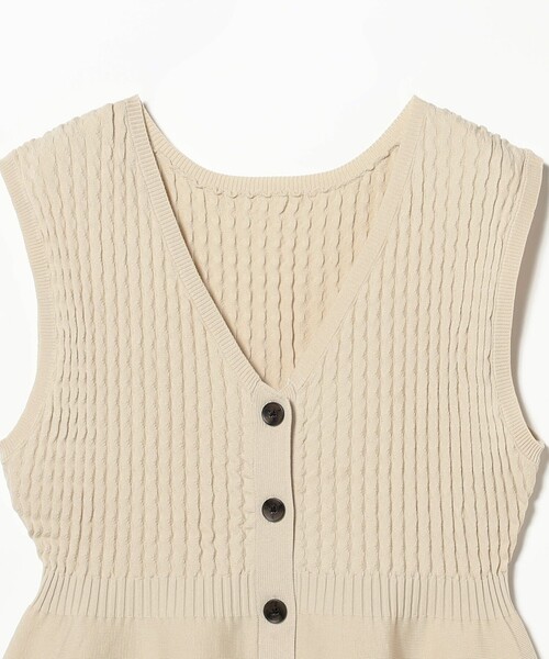 Ray BEAMS（レイビームス）の「RBS / リブ ペプラム ベスト（ベスト・レディース・ネイビー/ホワイト系その他6・ONE SIZE）」の5枚目の写真