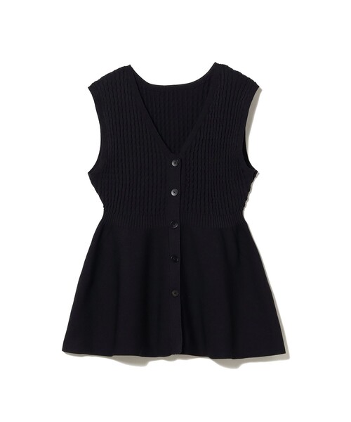 Ray BEAMS（レイビームス）の「RBS / リブ ペプラム ベスト（ベスト・レディース・ネイビー/ホワイト系その他6・ONE SIZE）」の9枚目の写真