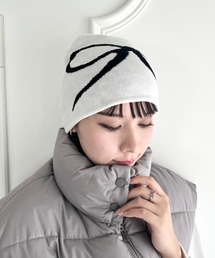 SOLLON.（ソルロン）の「リボンモチーフニットキャップ（ニットキャップ/ビーニー・レディース）」
