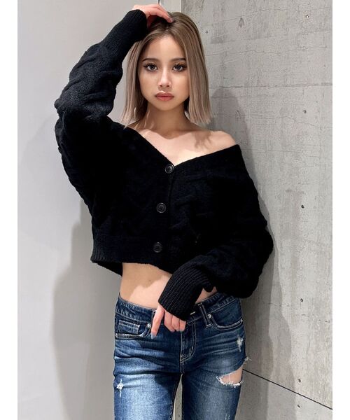 セール】BACKレースアップニットカーディガン（カーディガン/ボレロ 