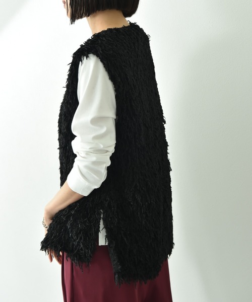 actuel（アクチュエル）の「【ａｃｔｕｅｌ】フェザージャガードＶネックベスト（ベスト・レディース・グレー/アイボリー/ブラック・FREE）」の21枚目の写真