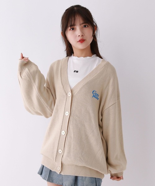 repipi armario（レピピ アルマリオ）の「BACKフラワールーズカーディガン（カーディガン/ボレロ・キッズ・アイボリー/ブラック/ブルー・SMALL/MEDIUM/LARGE）」の6枚目の写真