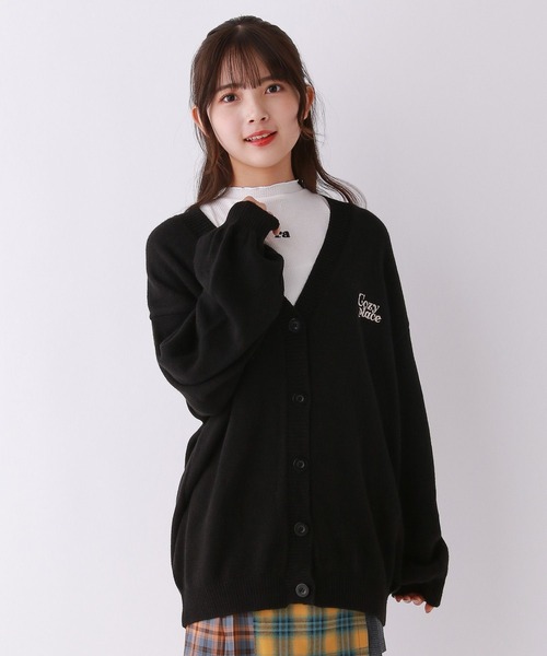 repipi armario（レピピ アルマリオ）の「BACKフラワールーズカーディガン（カーディガン/ボレロ・キッズ・アイボリー/ブラック/ブルー・SMALL/MEDIUM/LARGE）」の9枚目の写真