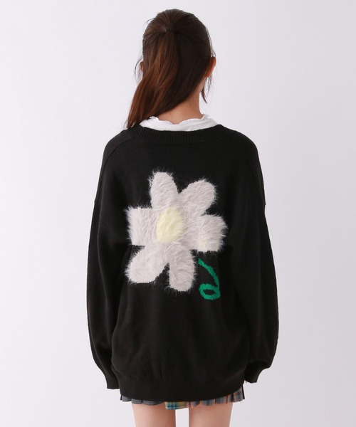 repipi armario（レピピ アルマリオ）の「BACKフラワールーズカーディガン（カーディガン/ボレロ・キッズ・アイボリー/ブラック/ブルー・SMALL/MEDIUM/LARGE）」の15枚目の写真