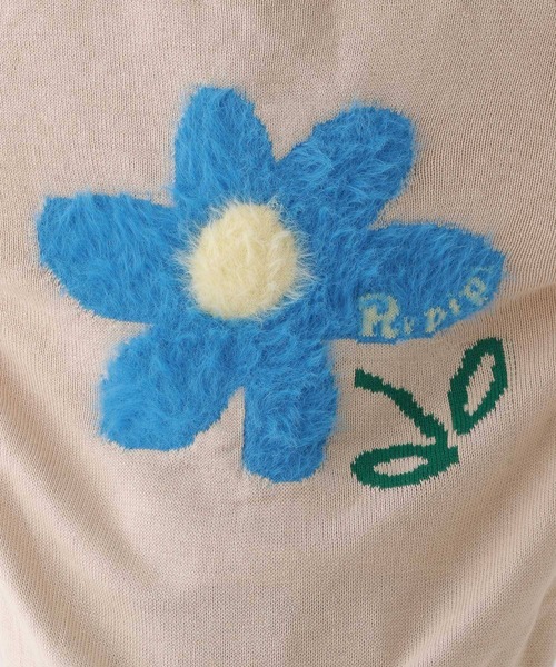 repipi armario（レピピ アルマリオ）の「BACKフラワールーズカーディガン（カーディガン/ボレロ・キッズ・アイボリー/ブラック/ブルー・SMALL/MEDIUM/LARGE）」の21枚目の写真