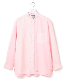 【UNISEX】オックスフォード クレイジーパターン シャツ/バンドカラー