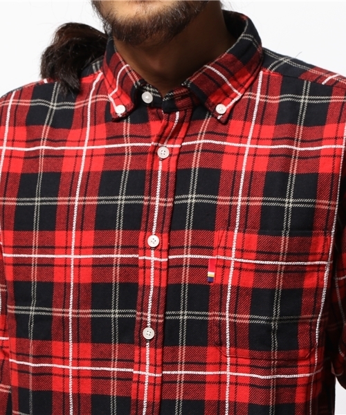 Dickies（ディッキーズ）の「裏起毛ビエラ長袖ボタンダウンシャツ（シャツ/ブラウス・メンズ・ブルー/グリーン/レッド/イエロー・MEDIUM/LARGE/SMALL/X-LARGE）」の6枚目の写真