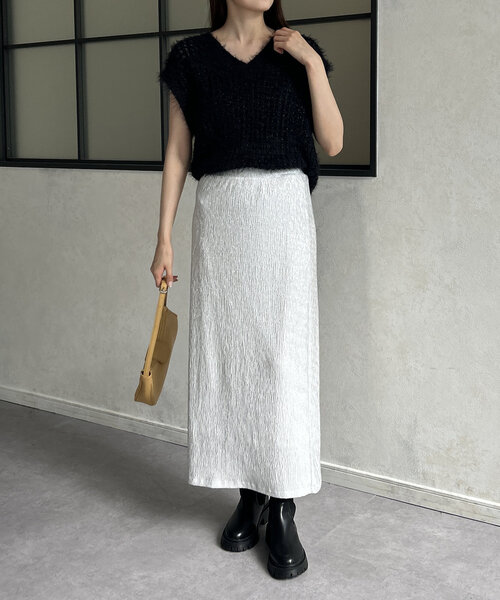 Thevon（ゼボン）の「ニット切替厚底ブーツ（ブーツ・レディース・ブラック/ダークブラウン・M/L）」の16枚目の写真