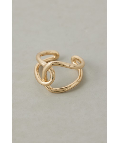 AZUL by moussy（アズールバイマウジー）の「ステンレスオーバーラップリング（リング・レディース・シルバー/ゴールド・FREE）」の13枚目の写真