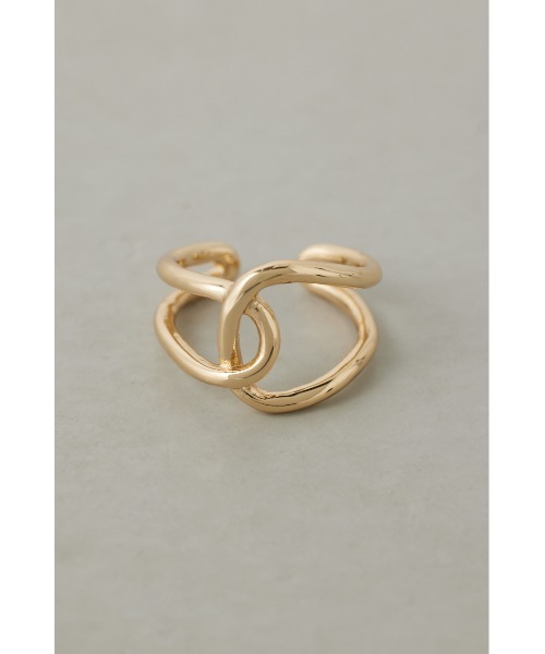 AZUL by moussy（アズールバイマウジー）の「ステンレスオーバーラップリング（リング・レディース・シルバー/ゴールド・FREE）」の14枚目の写真