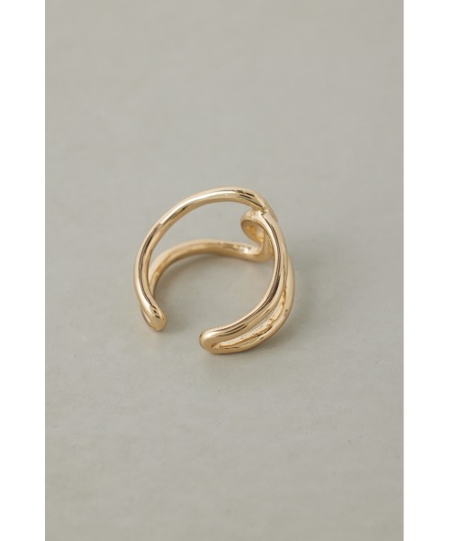 AZUL by moussy（アズールバイマウジー）の「ステンレスオーバーラップリング（リング・レディース・シルバー/ゴールド・FREE）」の16枚目の写真