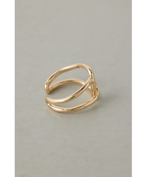 AZUL by moussy（アズールバイマウジー）の「ステンレスオーバーラップリング（リング・レディース・シルバー/ゴールド・FREE）」の17枚目の写真