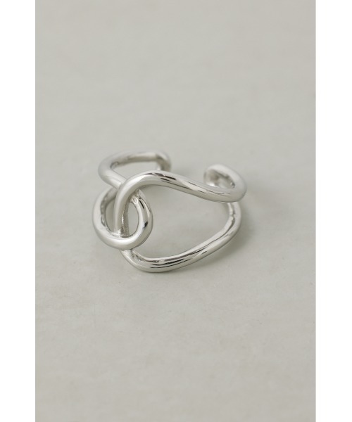AZUL by moussy（アズールバイマウジー）の「ステンレスオーバーラップリング（リング・レディース・シルバー/ゴールド・FREE）」の5枚目の写真