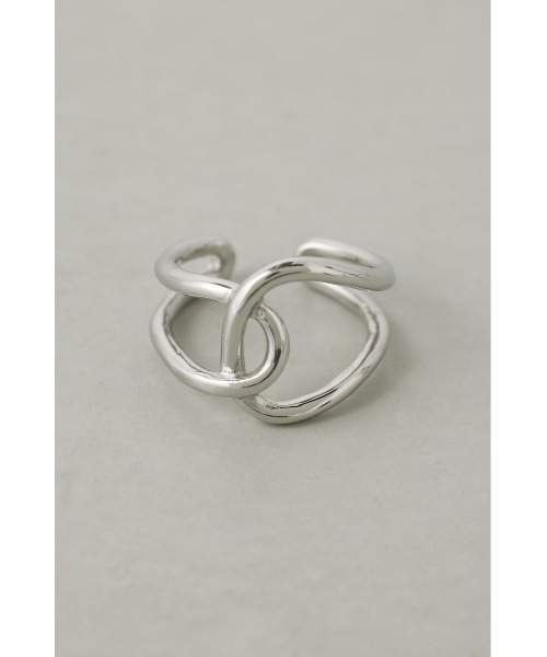 AZUL by moussy（アズールバイマウジー）の「ステンレスオーバーラップリング（リング・レディース・シルバー/ゴールド・FREE）」の6枚目の写真