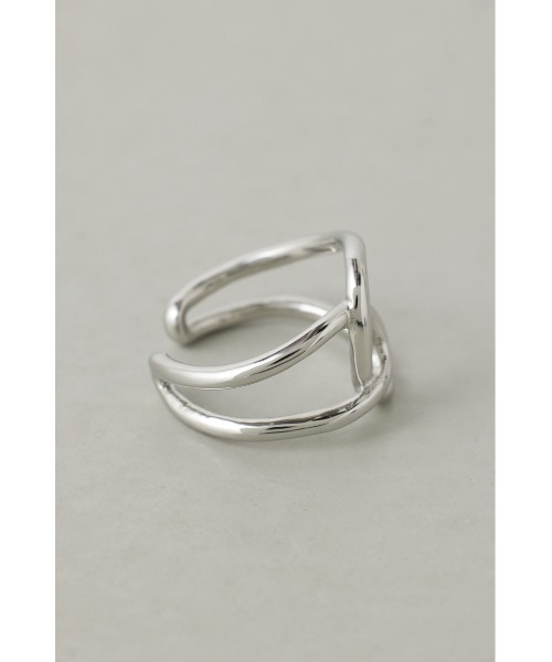 AZUL by moussy（アズールバイマウジー）の「ステンレスオーバーラップリング（リング・レディース・シルバー/ゴールド・FREE）」の8枚目の写真