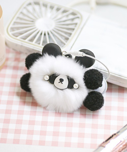 パンダチャーム　Ohga パンダファーチャーム ぱんだ くま クマ キャラクター ふわふわ 毛玉