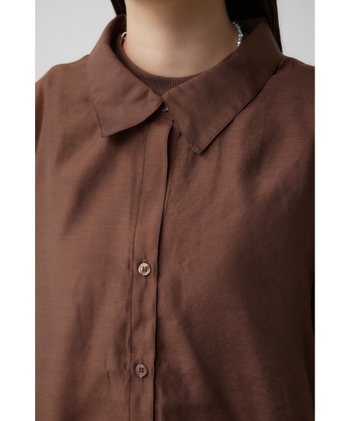 AZUL by moussy(アズールバイマウジー)の「インナーSETオフショルダーシアーシャツ(シャツ/ブラウス・レディース・ブラウン/ライトベージュ/ブラック・FREE)」の19枚目の写真