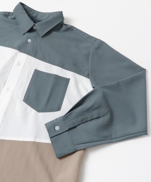 ITEMS URBANRESEARCH（アイテムズ アーバンリサーチ）の「Diagonal Switch 長袖シャツ（シャツ/ブラウス・メンズ・グレー/ブルー/ホワイト・MEDIUM/LARGE）」の14枚目の写真