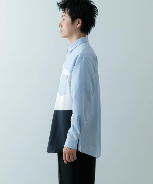ITEMS URBANRESEARCH（アイテムズ アーバンリサーチ）の「Diagonal Switch 長袖シャツ（シャツ/ブラウス・メンズ・グレー/ブルー/ホワイト・MEDIUM/LARGE）」の20枚目の写真