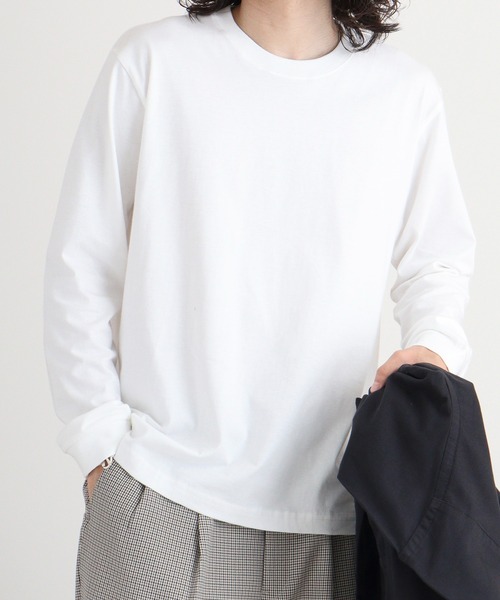 FUNALIVE(ファンアライブ)の「ORGABITS| 5.3オンス サステナブル オーガニックコットンロングスリーブTシャツ/長袖Tシャツ(Tシャツ/カットソー・メンズ・ブラック/ホワイト/ピンク/グレー/ブルーパープル/スミクロ/ライトパープル/グリーン/ブルー/ナチュラル・S/XXL/L/XL/M)」の1枚目の写真