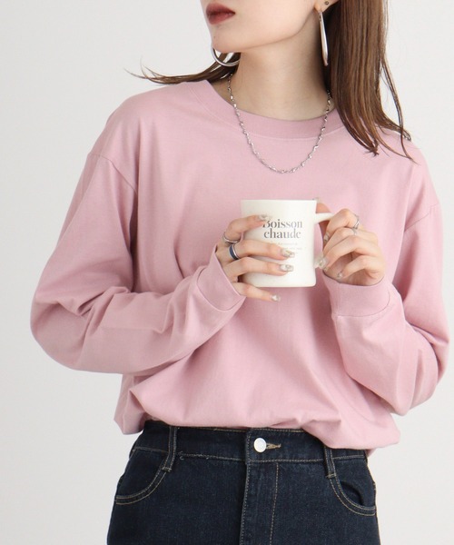FUNALIVE(ファンアライブ)の「ORGABITS| 5.3オンス サステナブル オーガニックコットンロングスリーブTシャツ/長袖Tシャツ(Tシャツ/カットソー・メンズ・ブラック/ホワイト/ピンク/グレー/ブルーパープル/スミクロ/ライトパープル/グリーン/ブルー/ナチュラル・S/XXL/L/XL/M)」の10枚目の写真
