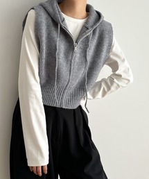 El mar　フードニットベスト