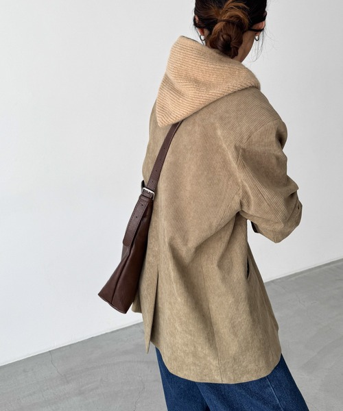 CANAL JEAN（キャナルジーン）の「El mar　フードニットベスト（ベスト・レディース・キャメル/グレー・ONE SIZE）」の6枚目の写真