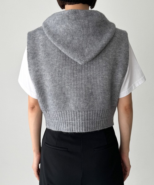 CANAL JEAN（キャナルジーン）の「El mar　フードニットベスト（ベスト・レディース・キャメル/グレー・ONE SIZE）」の14枚目の写真