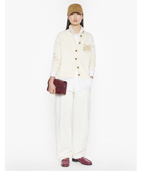 MAISON KITSUNE メゾンキツネ ハイネック ボーダー カーディガン Maison Kitsune（メゾンキツネ）の「STRIPED CABLE ZIPPED CARDIGAN