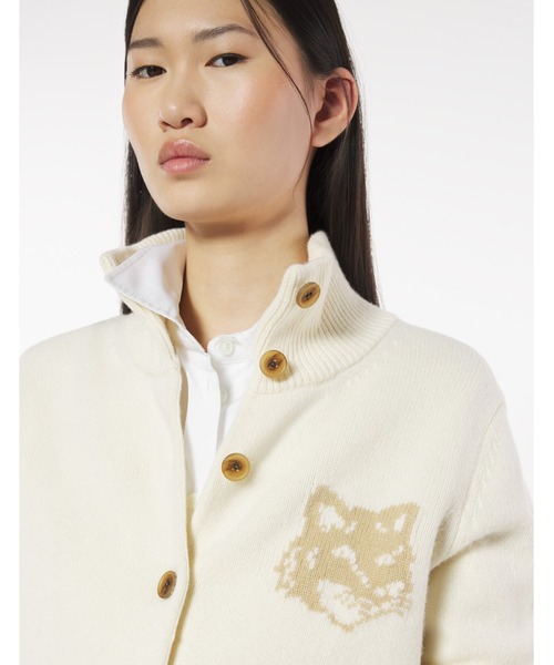 セール】FOX HEAD INTARSIA HIGH NECK CARDIGAN（カーディガン/ボレロ