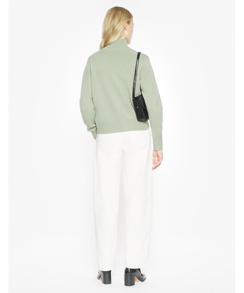 Maison Kitsune（メゾンキツネ）の「FOX HEAD INTARSIA HIGH NECK CARDIGAN（カーディガン/ボレロ・レディース・ブラウン系その他/セージグリーン/アイボリー・S/M/XS/L）」の13枚目の写真