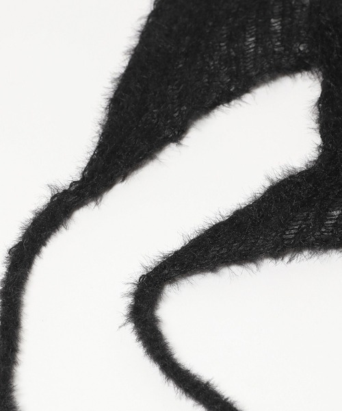 FOREVER 21(フォーエバー トゥエンティーワン)の「【2024FW】スカシニットバブーシュカ(ニットキャップ/ビーニー・レディース・ブラック/オフホワイト・FREE)」の12枚目の写真