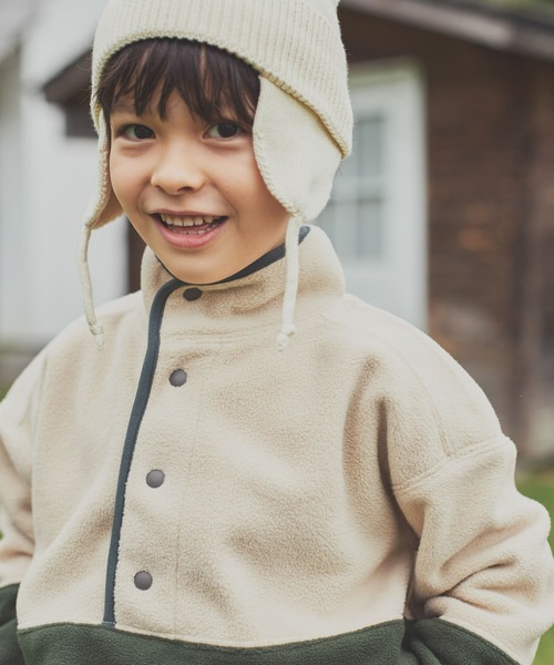 セール】『洗濯可』フリースバイカラープルオーバー(KIDS