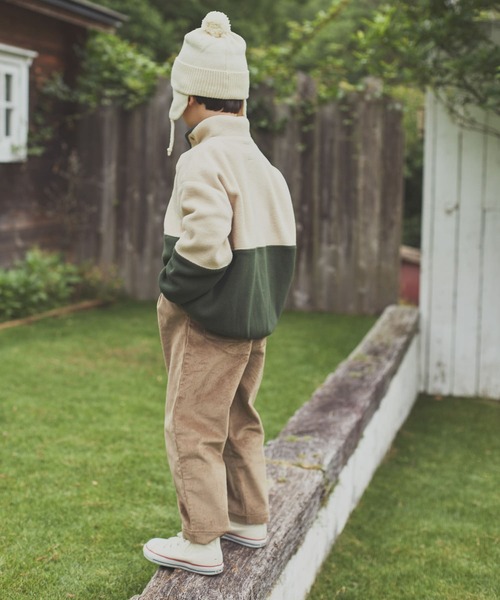 セール】『洗濯可』フリースバイカラープルオーバー(KIDS