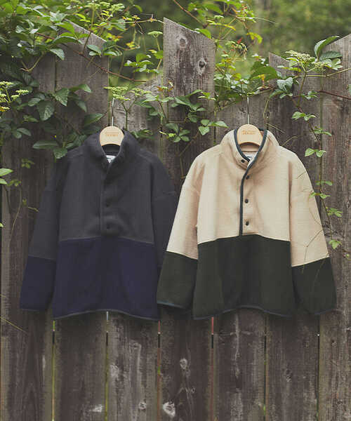 セール】『洗濯可』フリースバイカラープルオーバー(KIDS