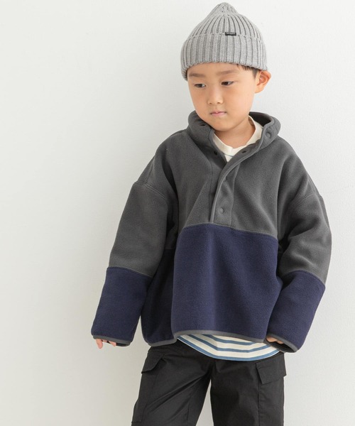 URBAN RESEARCH DOORS（アーバンリサーチドアーズ）の「『洗濯可』フリースバイカラープルオーバー(KIDS)（Tシャツ/カットソー・キッズ・ネイビー/グリーン・105/120/135）」の11枚目の写真