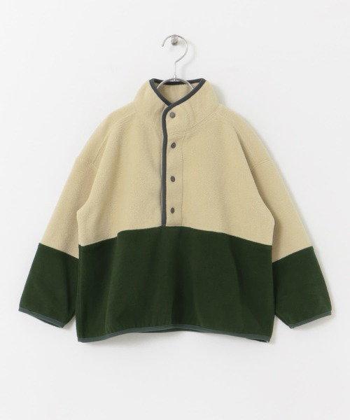 URBAN RESEARCH DOORS（アーバンリサーチドアーズ）の「『洗濯可』フリースバイカラープルオーバー(KIDS)（Tシャツ/カットソー・キッズ・ネイビー/グリーン・105/120/135）」の16枚目の写真