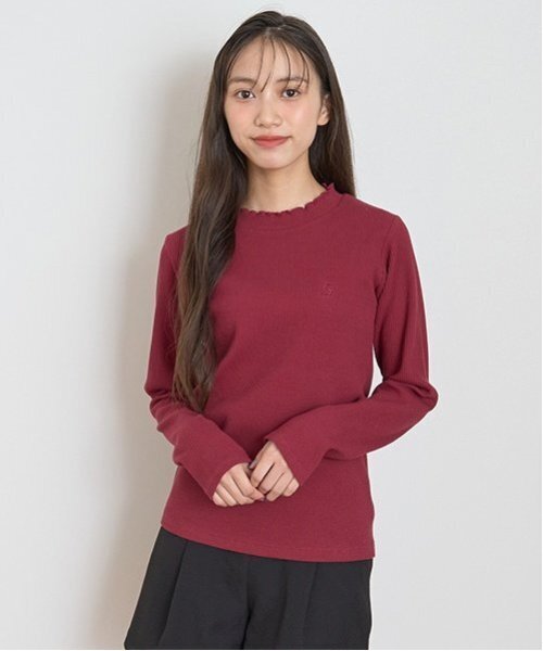 LOVETOXIC（ラブトキシック）の「【GOODPRICE/吸湿発熱】テレコインナー（Tシャツ/カットソー・キッズ・エンジ/ピンク/ブラック/マルチ/オフホワイト・S/M/L）」の4枚目の写真