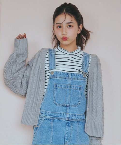 LOVETOXIC（ラブトキシック）の「【GOODPRICE/吸湿発熱】テレコインナー（Tシャツ/カットソー・キッズ・エンジ/ピンク/ブラック/マルチ/オフホワイト・S/M/L）」の6枚目の写真