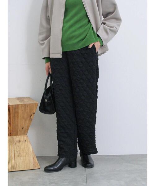 Samansa Mos2 blue（サマンサモスモスブルー）の「ふくれジャカードパンツ（その他パンツ・レディース・ブルー/シルバーグレー/ブラック・F）」の8枚目の写真