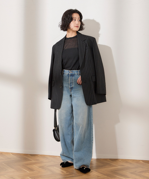 journal standard L'essage（ジャーナルスタンダードレサージュ）の「ARLES シアープルオーバー（ニット/セーター・レディース・ブラック/ブラウン/ライトグリーン・FREE）」の4枚目の写真