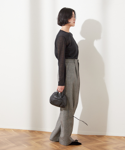 journal standard L'essage（ジャーナルスタンダードレサージュ）の「ARLES シアープルオーバー（ニット/セーター・レディース・ブラック/ブラウン/ライトグリーン・FREE）」の11枚目の写真