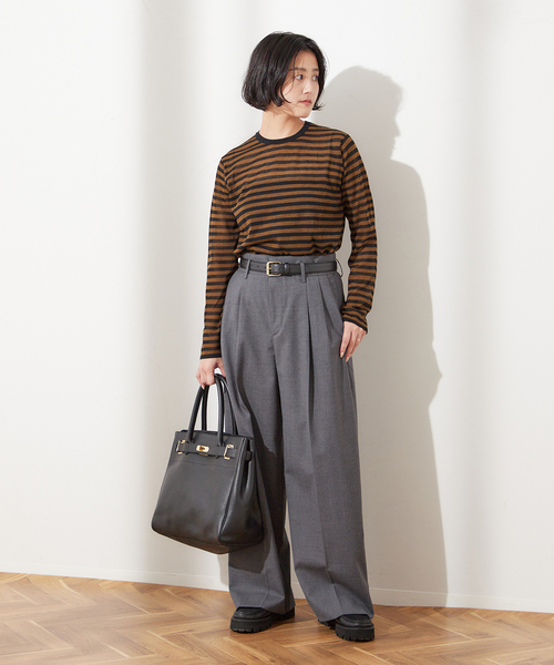 journal standard L'essage（ジャーナルスタンダードレサージュ）の「ARLES シアープルオーバー（ニット/セーター・レディース・ブラック/ブラウン/ライトグリーン・FREE）」の16枚目の写真