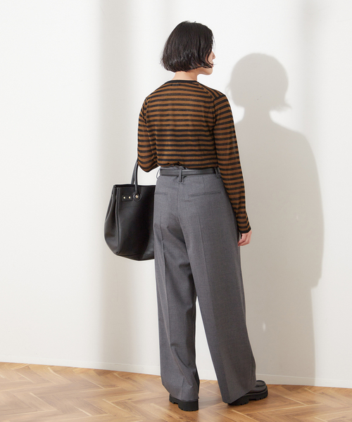 journal standard L'essage（ジャーナルスタンダードレサージュ）の「ARLES シアープルオーバー（ニット/セーター・レディース・ブラック/ブラウン/ライトグリーン・FREE）」の18枚目の写真