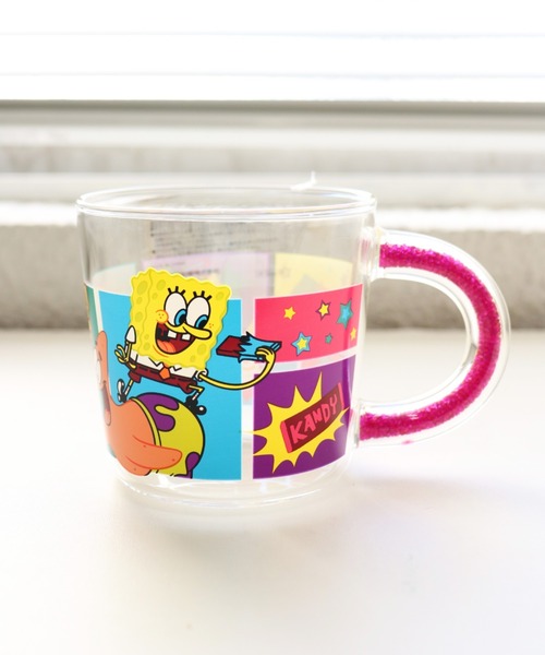 SiNCERE(シンシア)の「〈SPONGEBOB/スポンジボブ〉GLASS MUG/グラスマグ(グラス/マグカップ/タンブラー・レディース・ピンク/イエロー・ONE SIZE)」の3枚目の写真