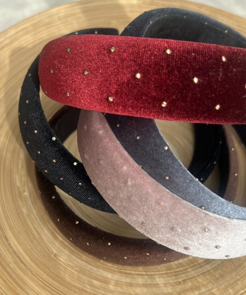 ciite'(シーテ)の「ベロアドット幅広カチューシャ(カチューシャ・レディース・ブルー/ブラウン/ワイン/ブラック/ベージュ・FREE)」の7枚目の写真