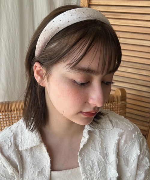 ciite'(シーテ)の「ベロアドット幅広カチューシャ(カチューシャ・レディース・ブルー/ブラウン/ワイン/ブラック/ベージュ・FREE)」の18枚目の写真